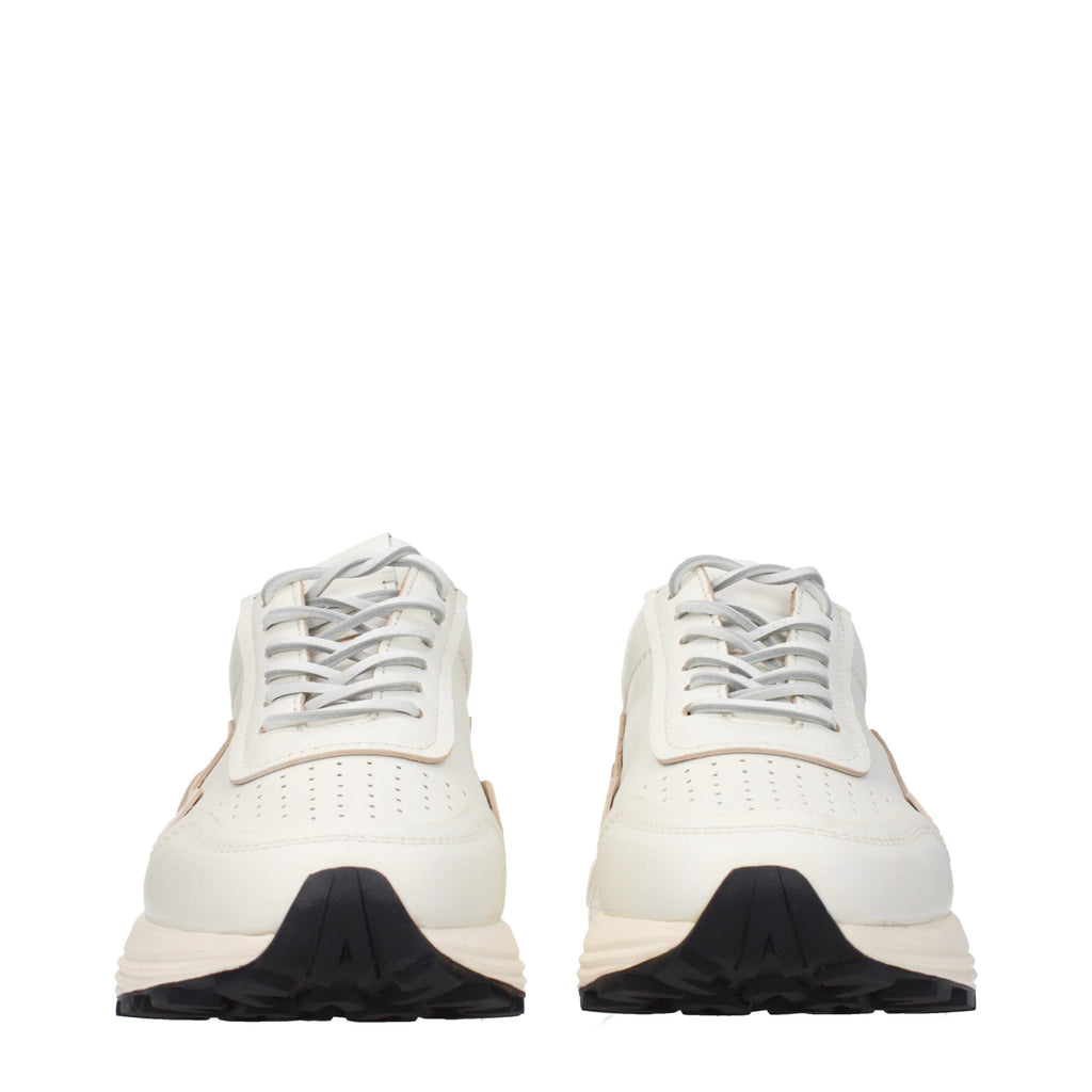 White Leather Low Tops