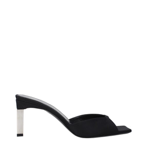 Black Satin Stiletto Heels Sandals