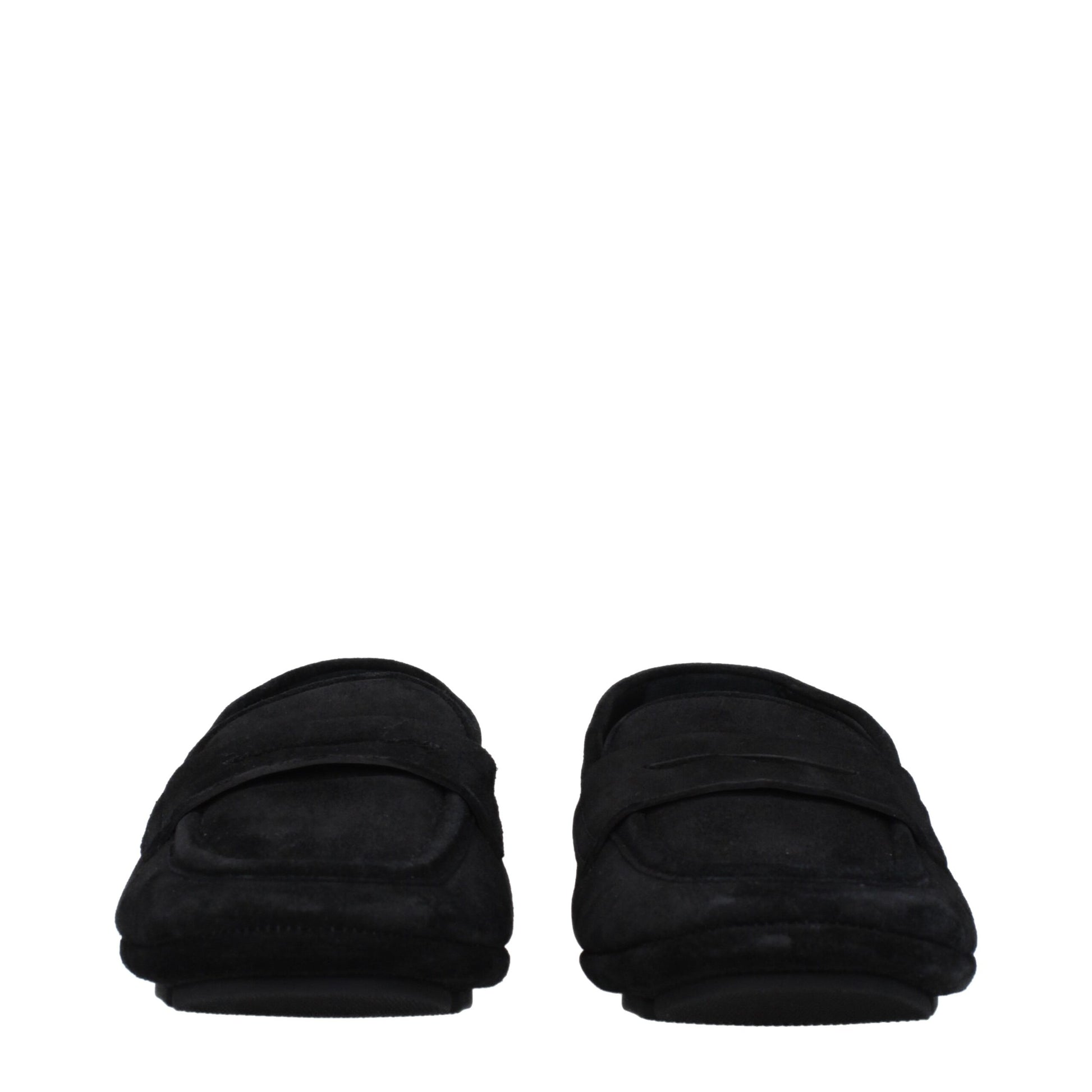 Black Leather Slip-On Loafers