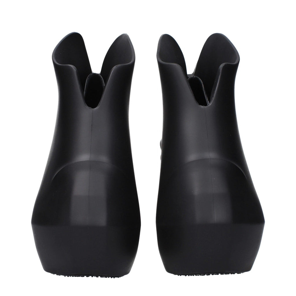 Black Cotton Wedges Sandals