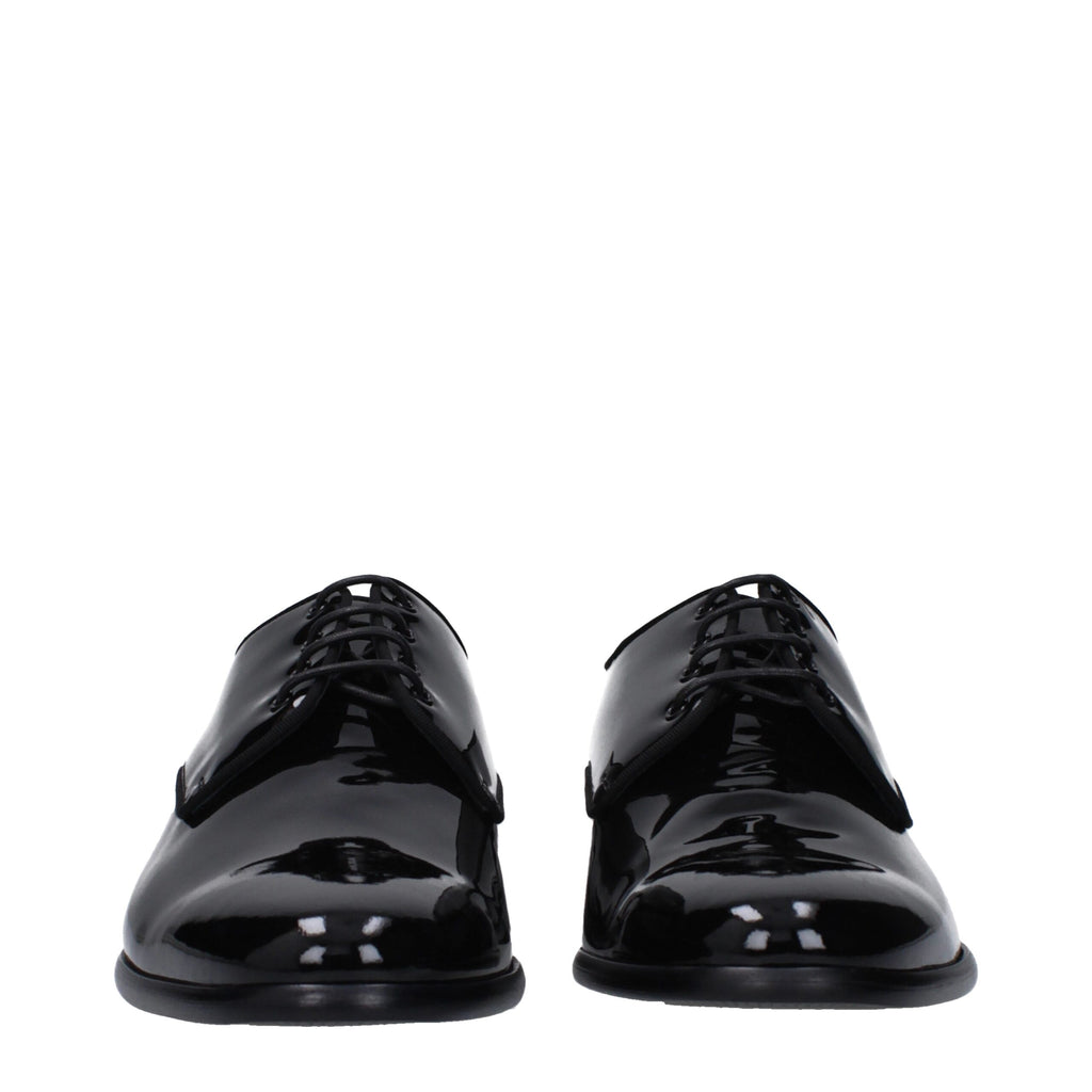 Black Leather Oxfords And Derbies