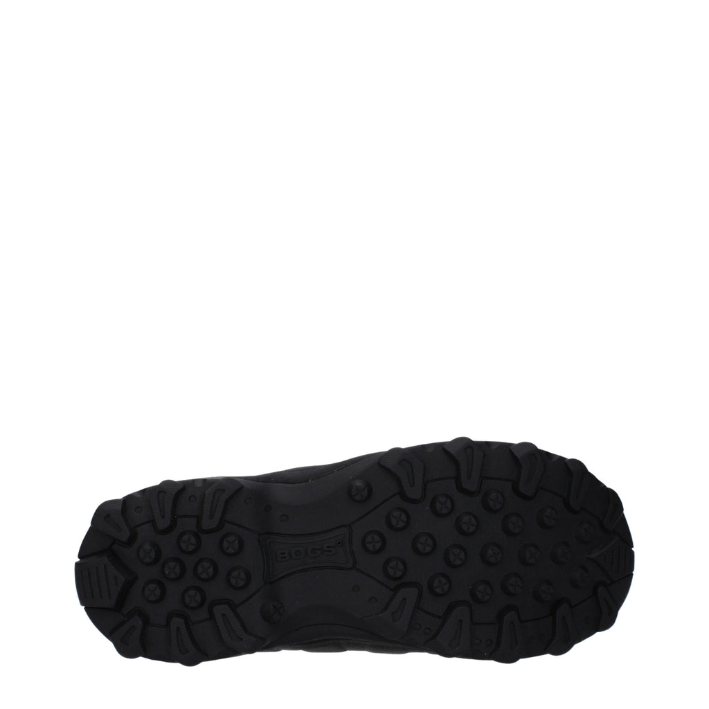 Black Cotton Ankle Boots