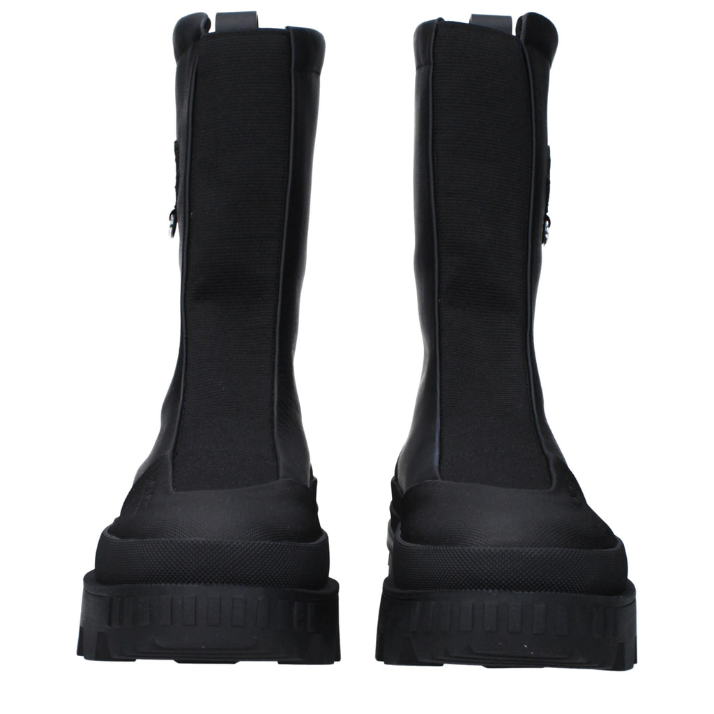 Black Leather Ankle Boots