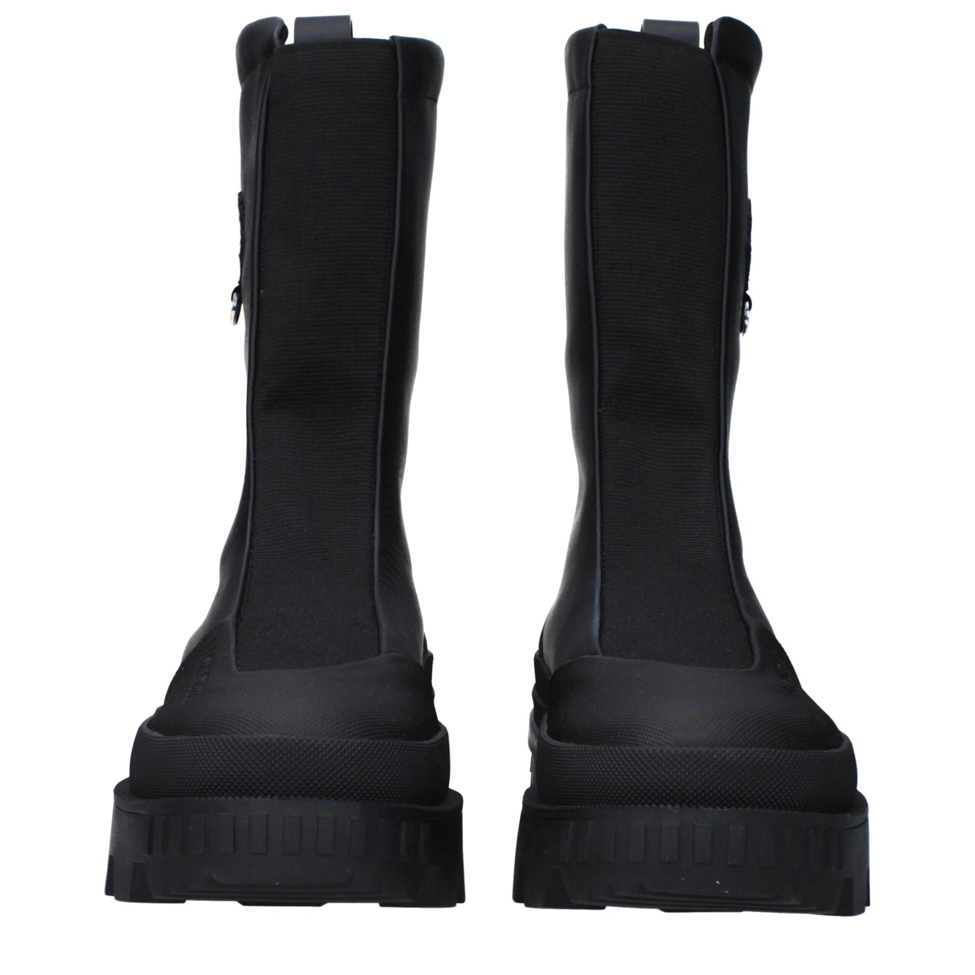 Black Leather Ankle Boots