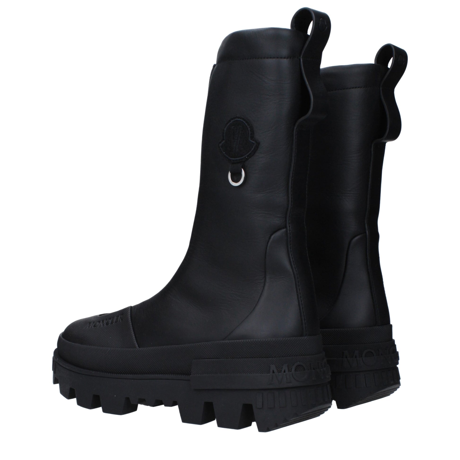 Black Leather Ankle Boots