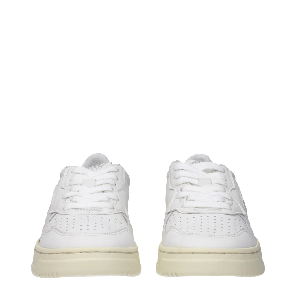 White Leather Low Tops