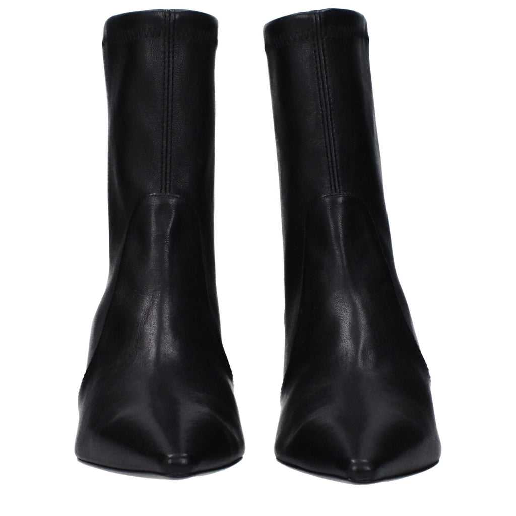 Black Leather Ankle Boots