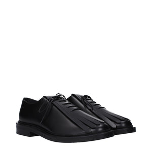 Black Leather Oxfords And Derbies
