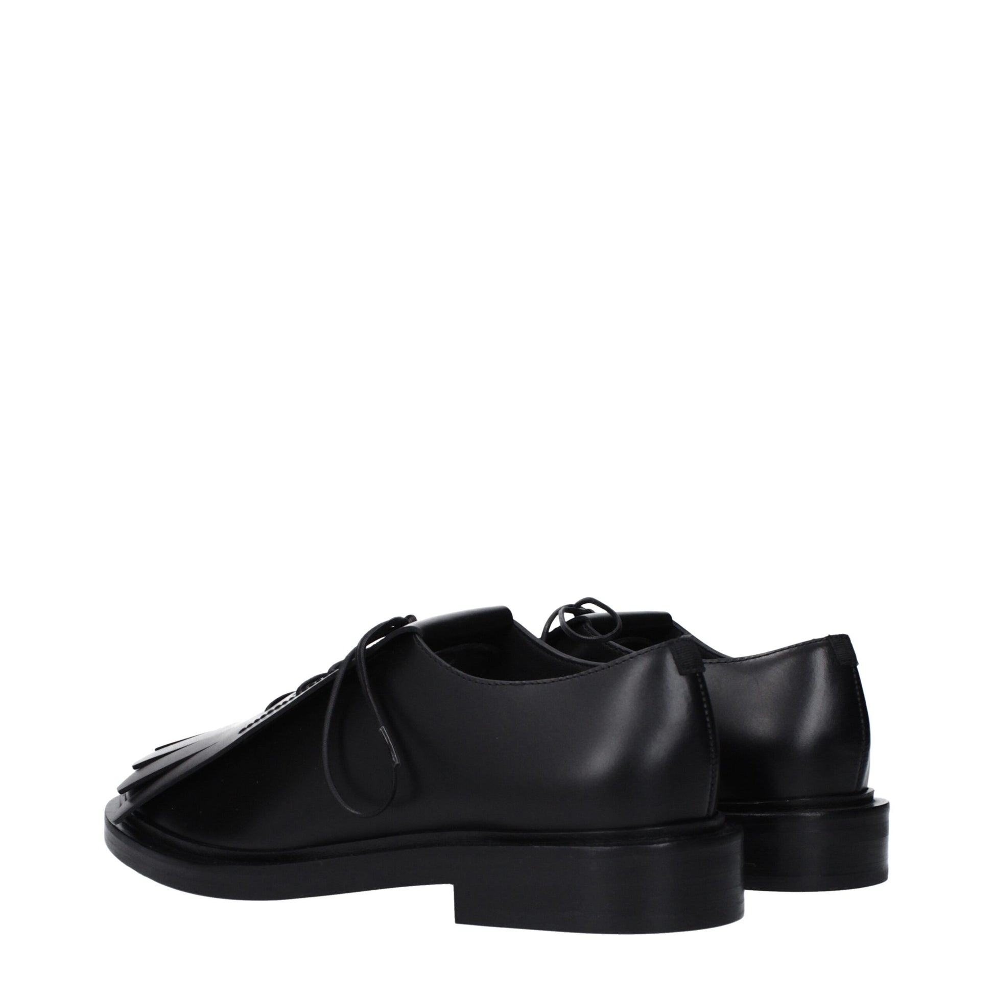 Black Leather Oxfords And Derbies