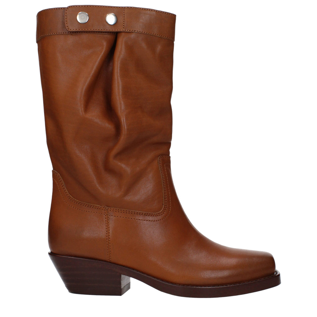 braune Lederstiefeletten