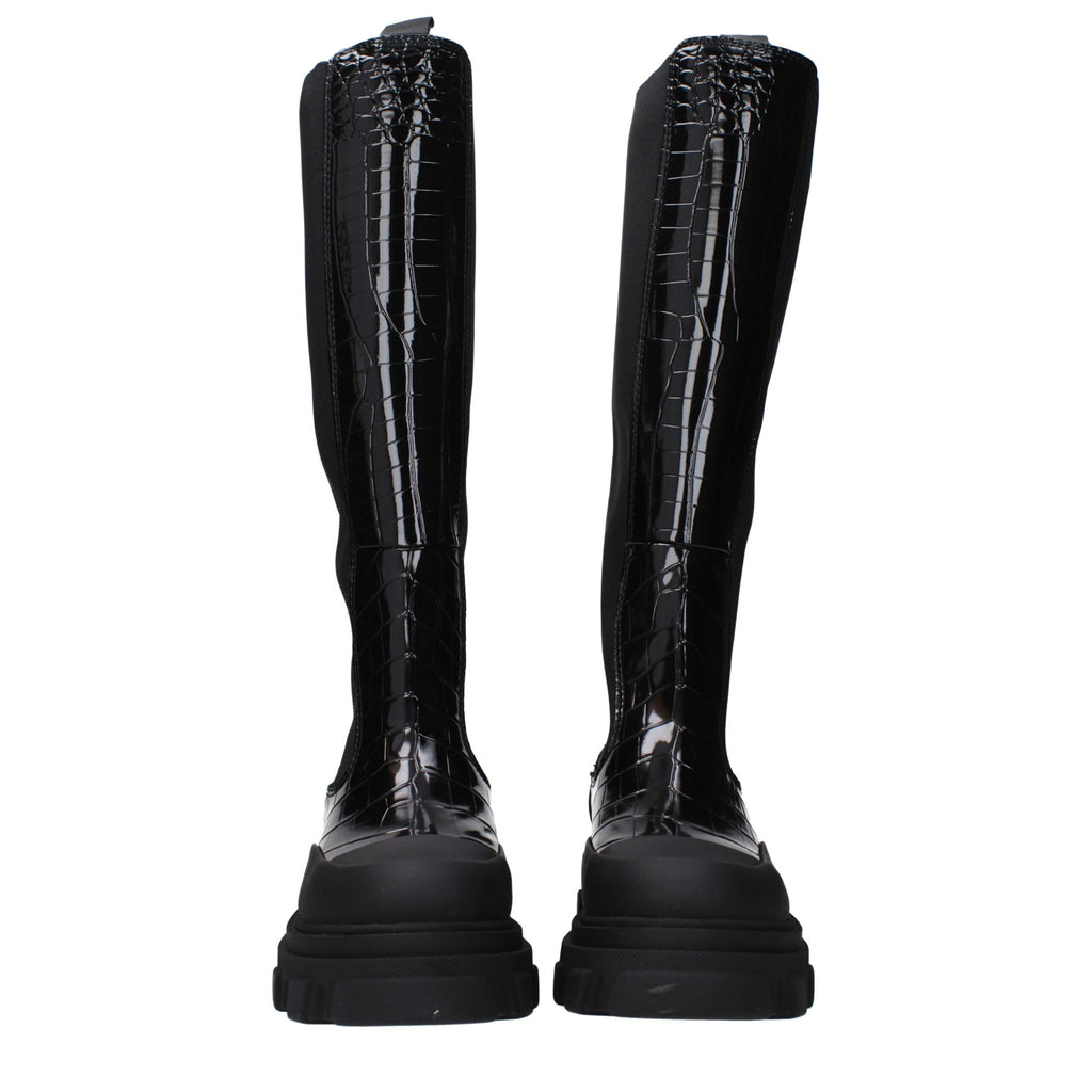 Black Leather Over The Knee