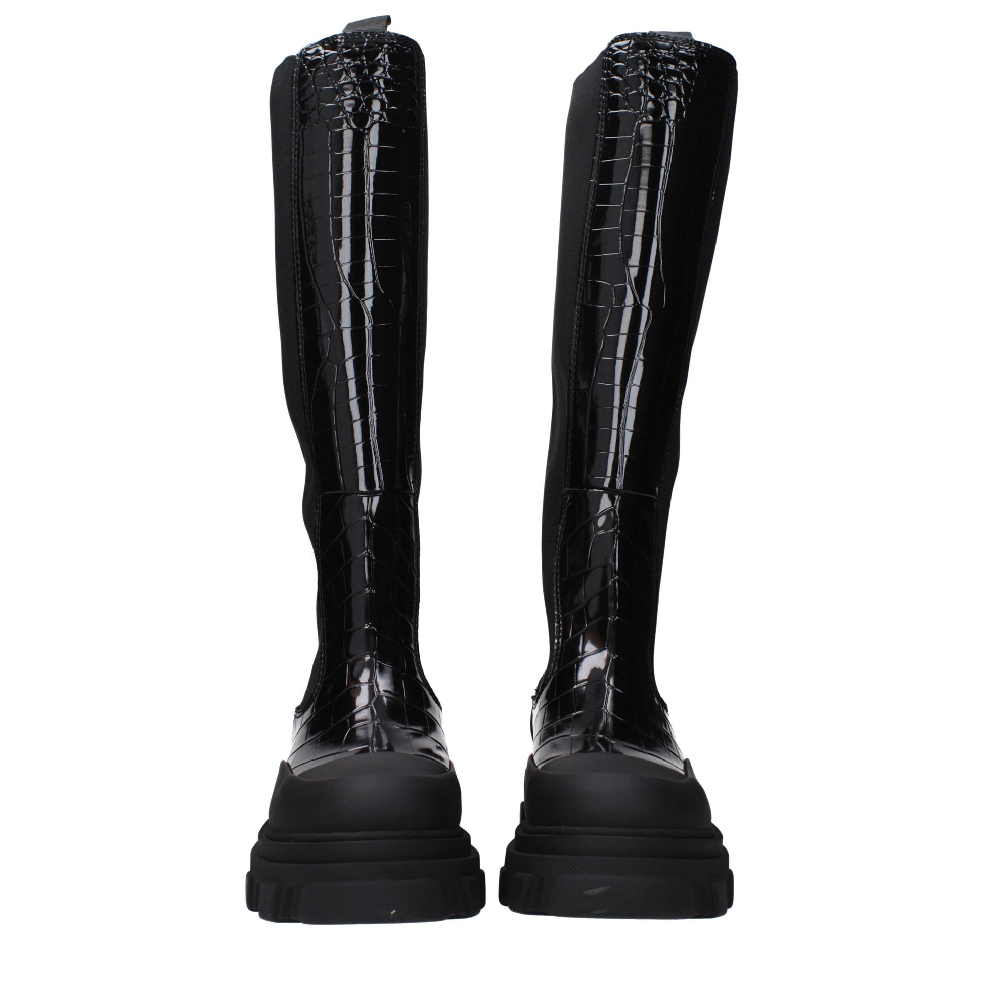 Black Leather Over The Knee