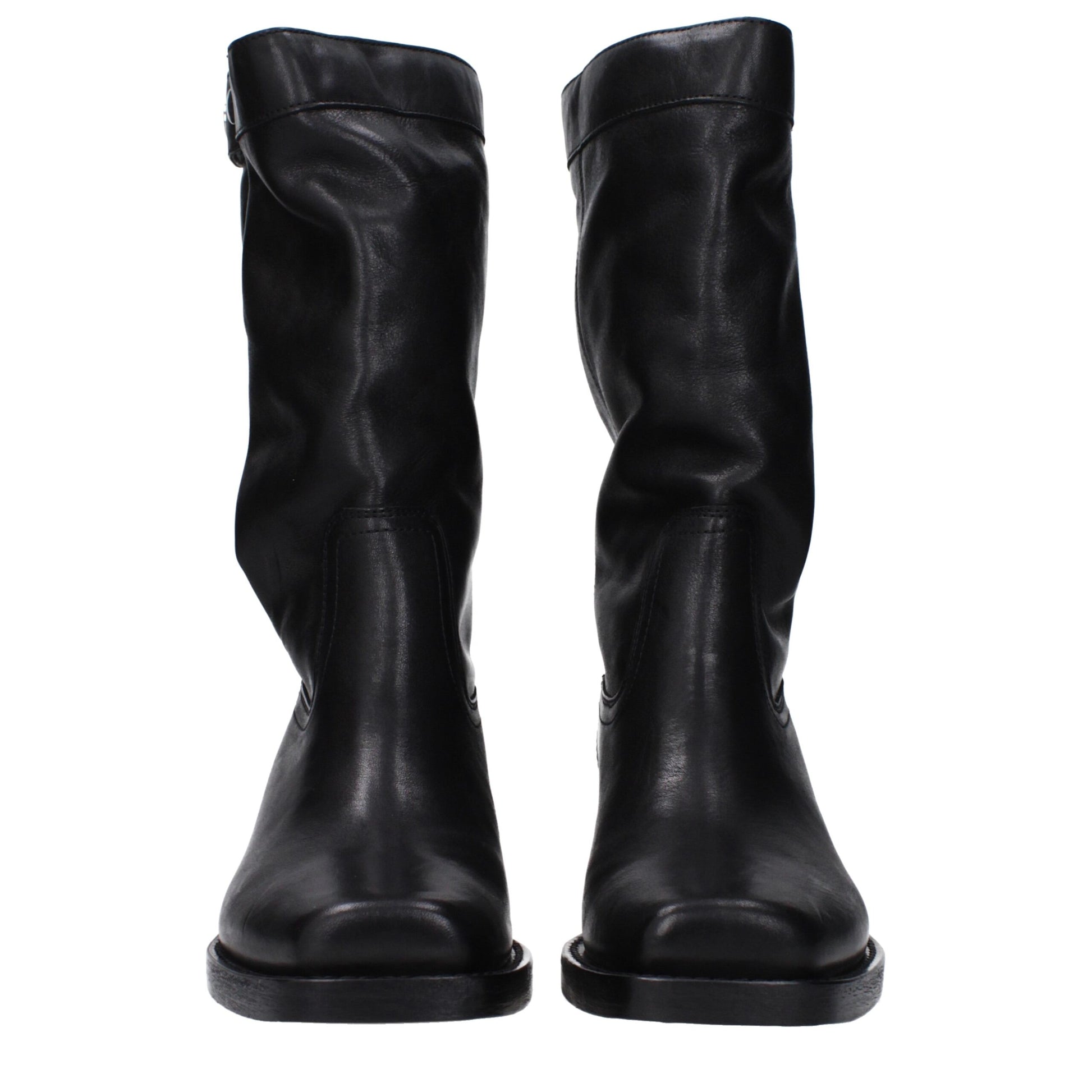 Black Leather Ankle Boots