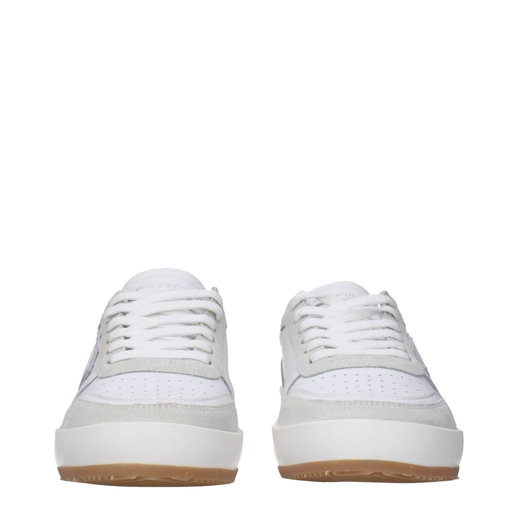 White Leather Low Tops