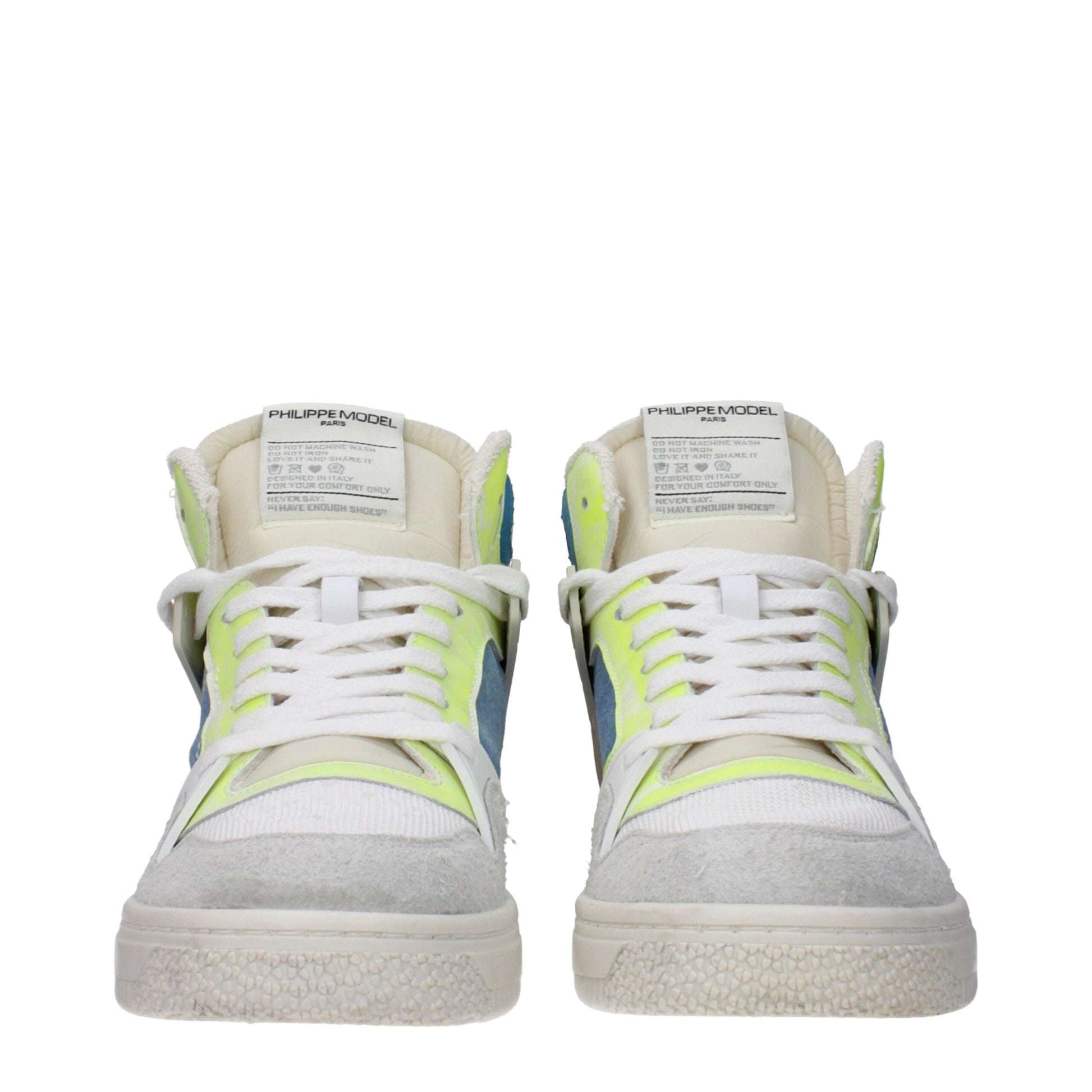 White Fabric High Tops