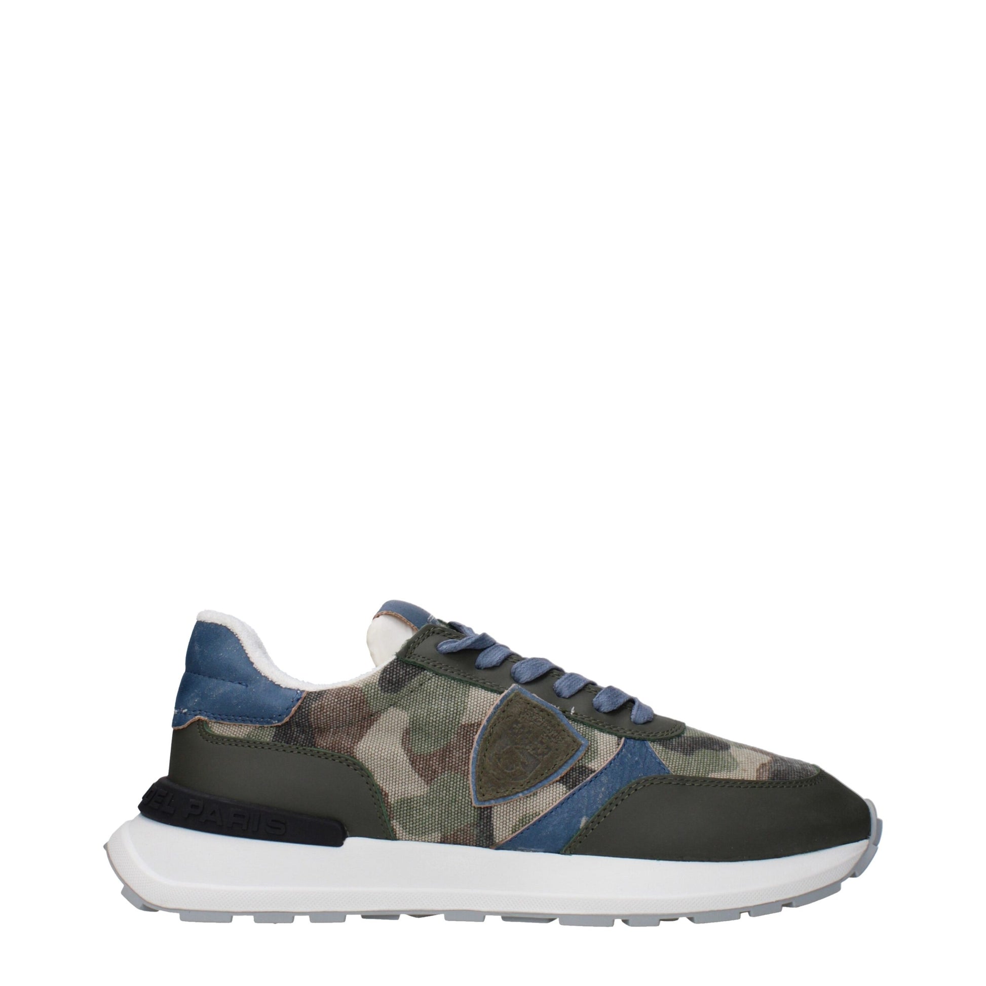 Green Fabric Athletic Sneakers