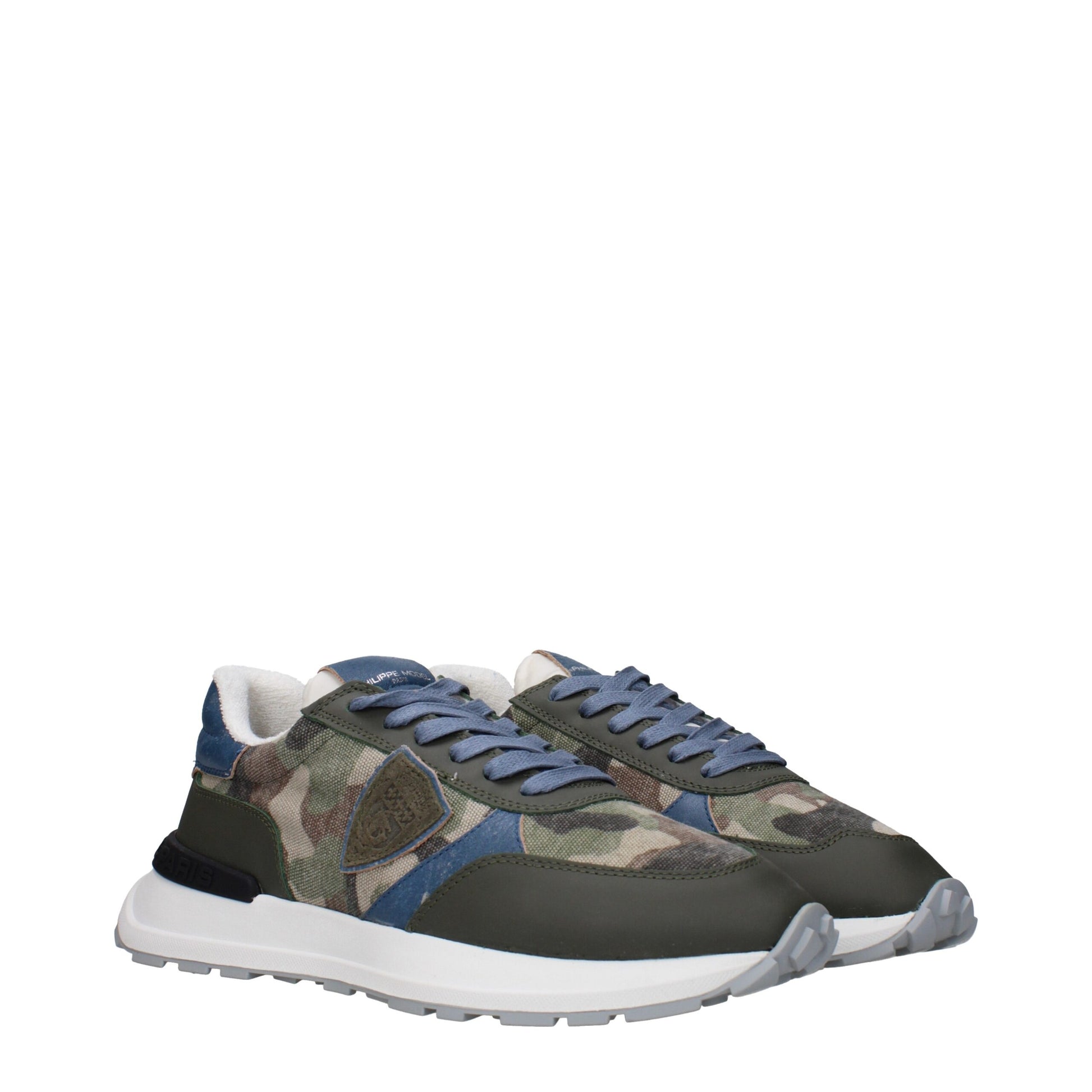 Green Fabric Athletic Sneakers