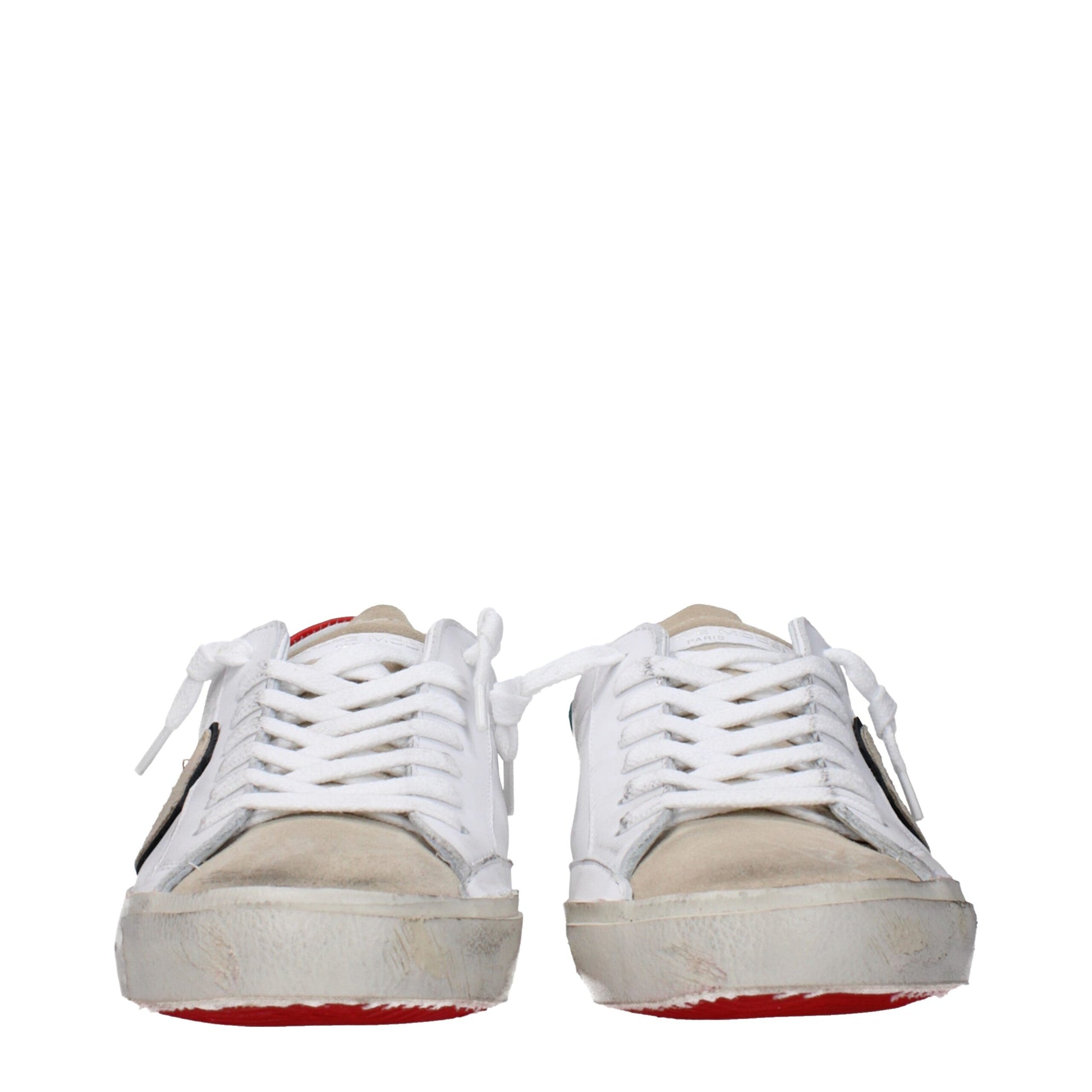 White Leather Low Tops
