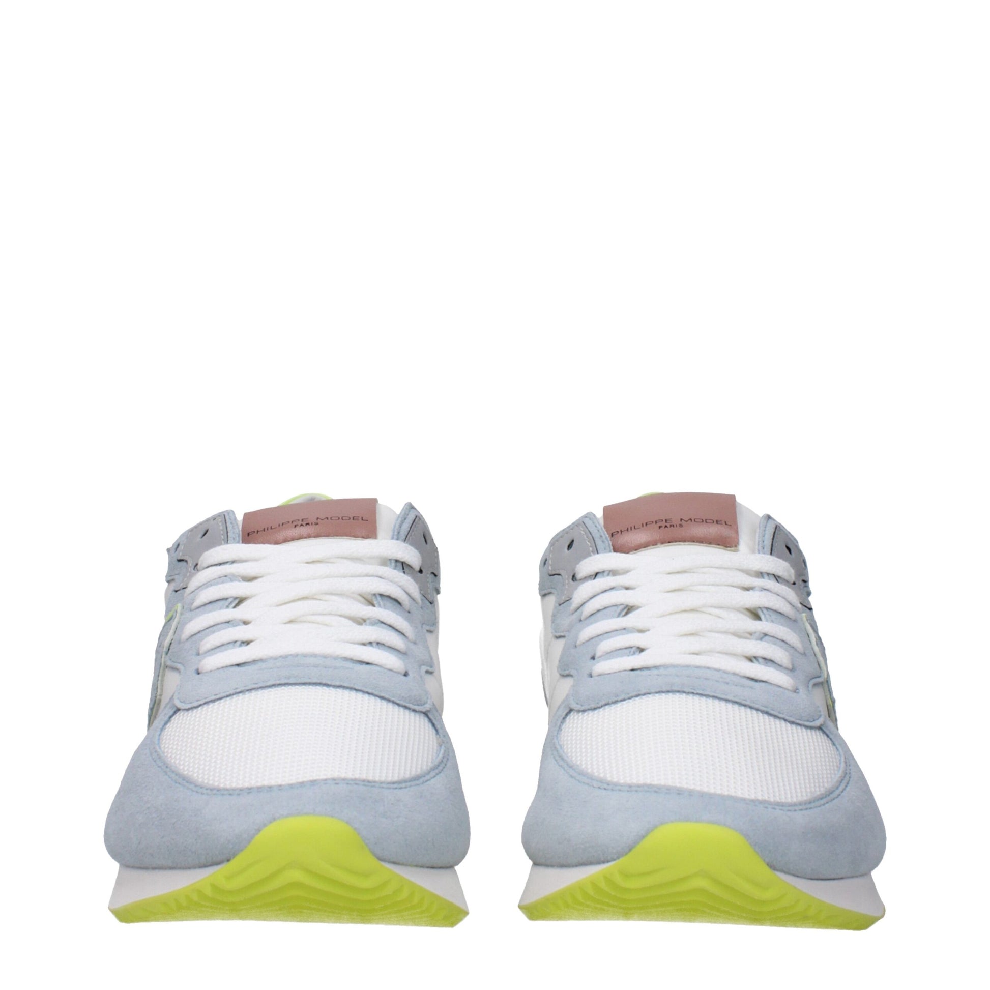 White Fabric Low Tops