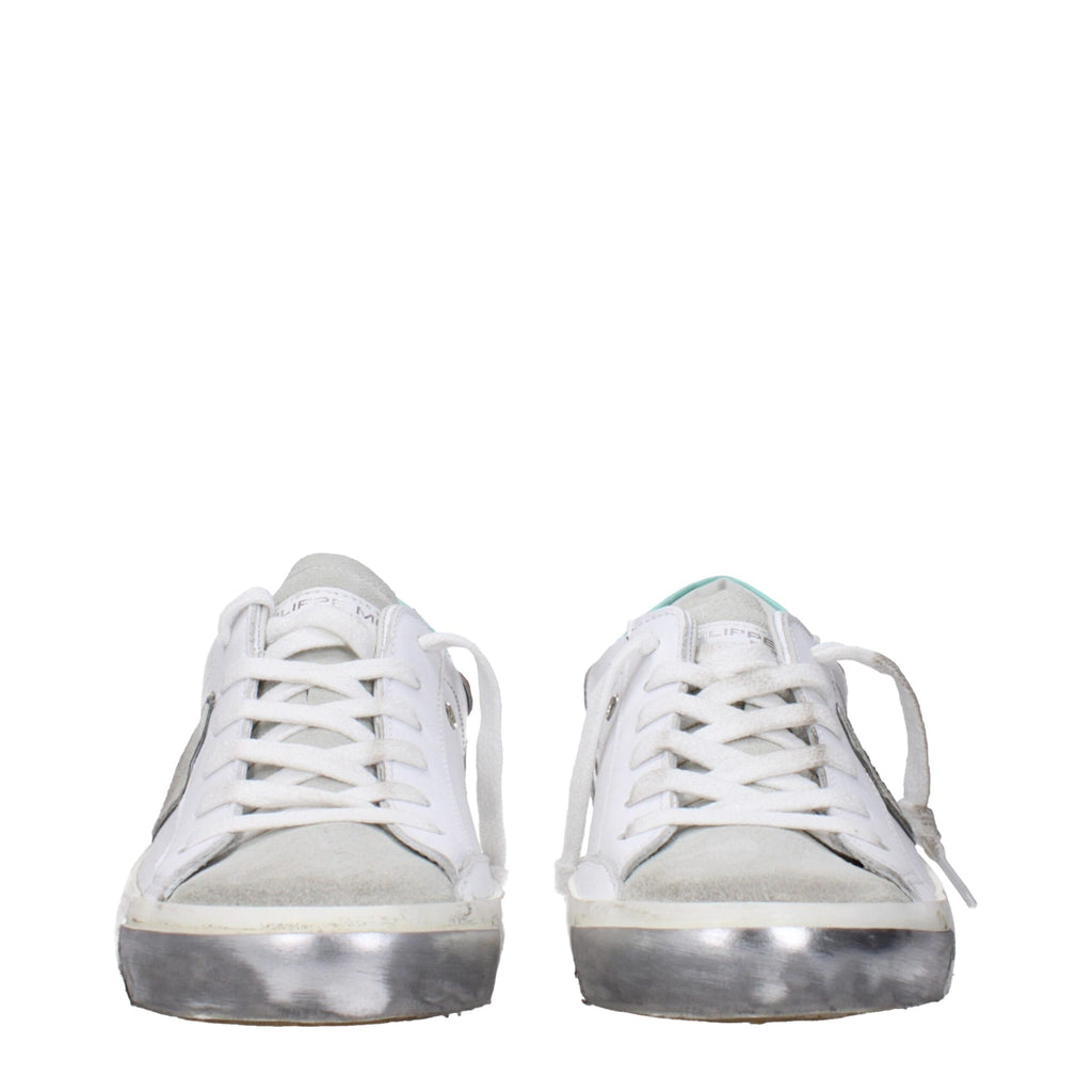 White Leather Low Tops