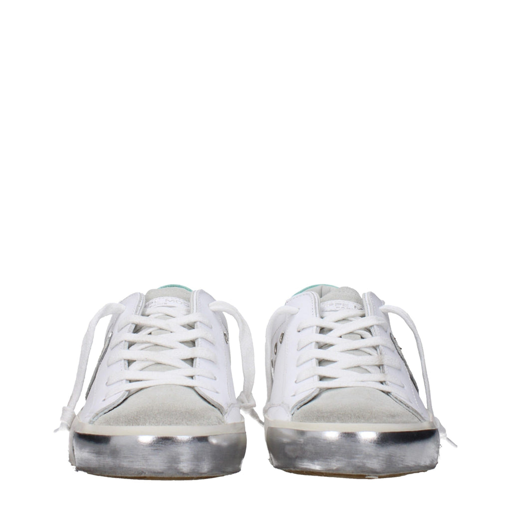 White Leather Low Tops