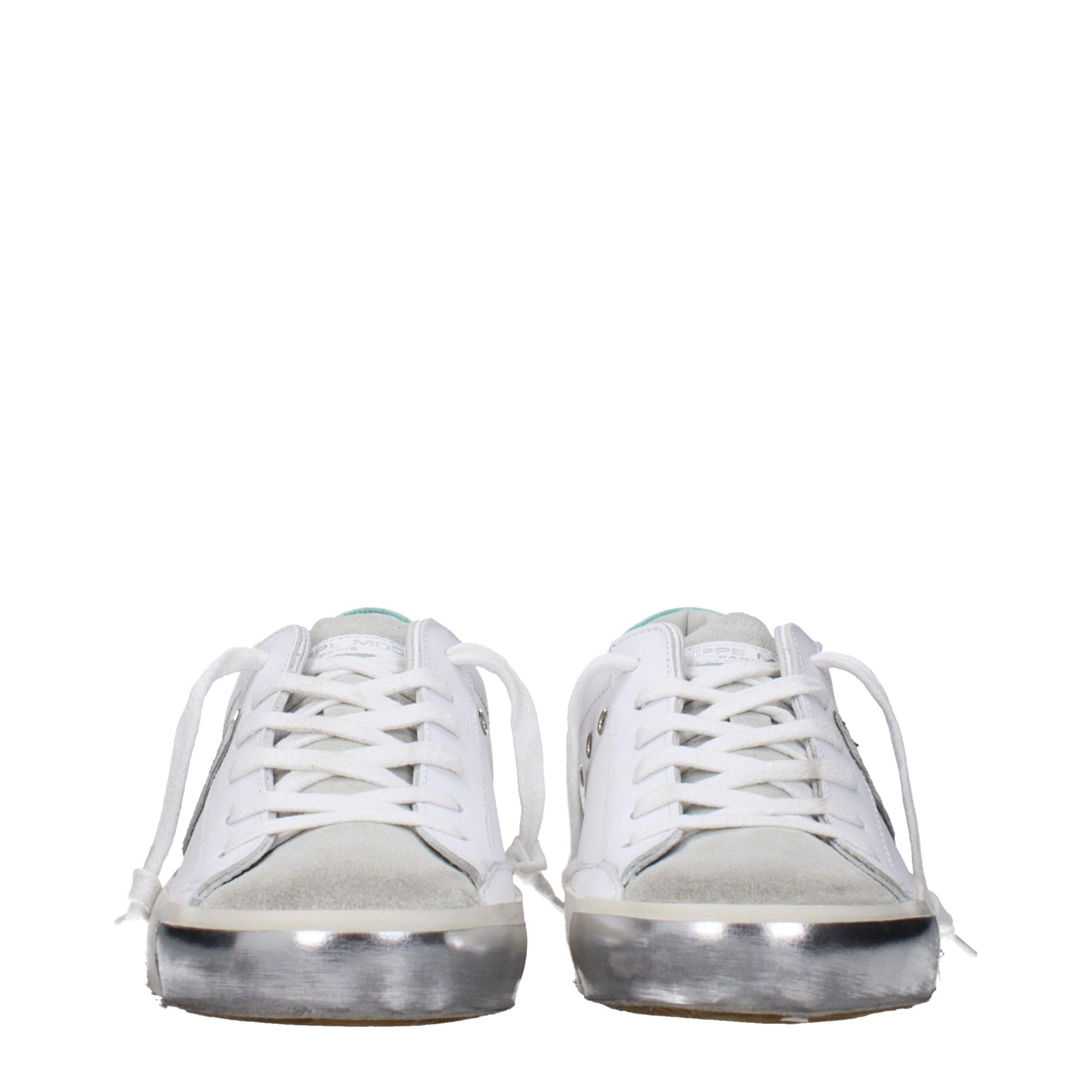 White Leather Low Tops