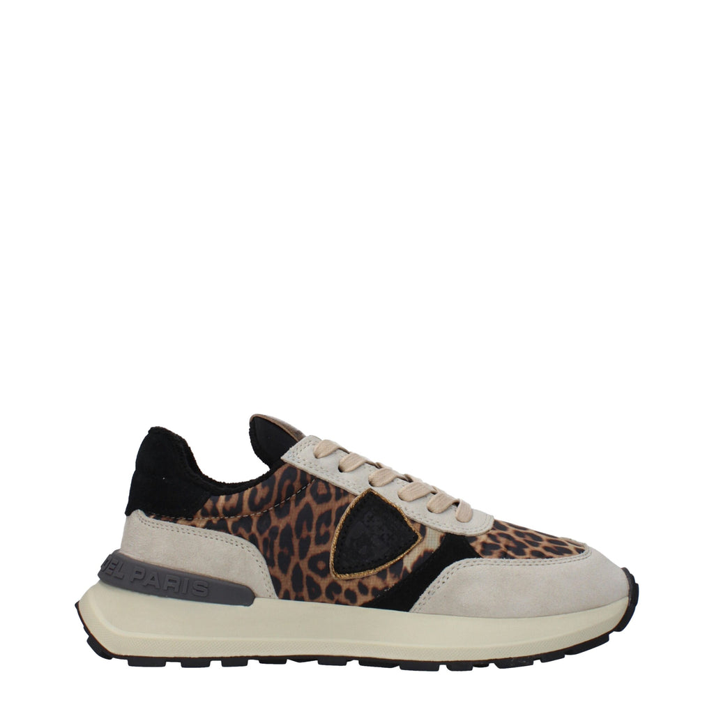 Brown Fabric Chunky Sneakers