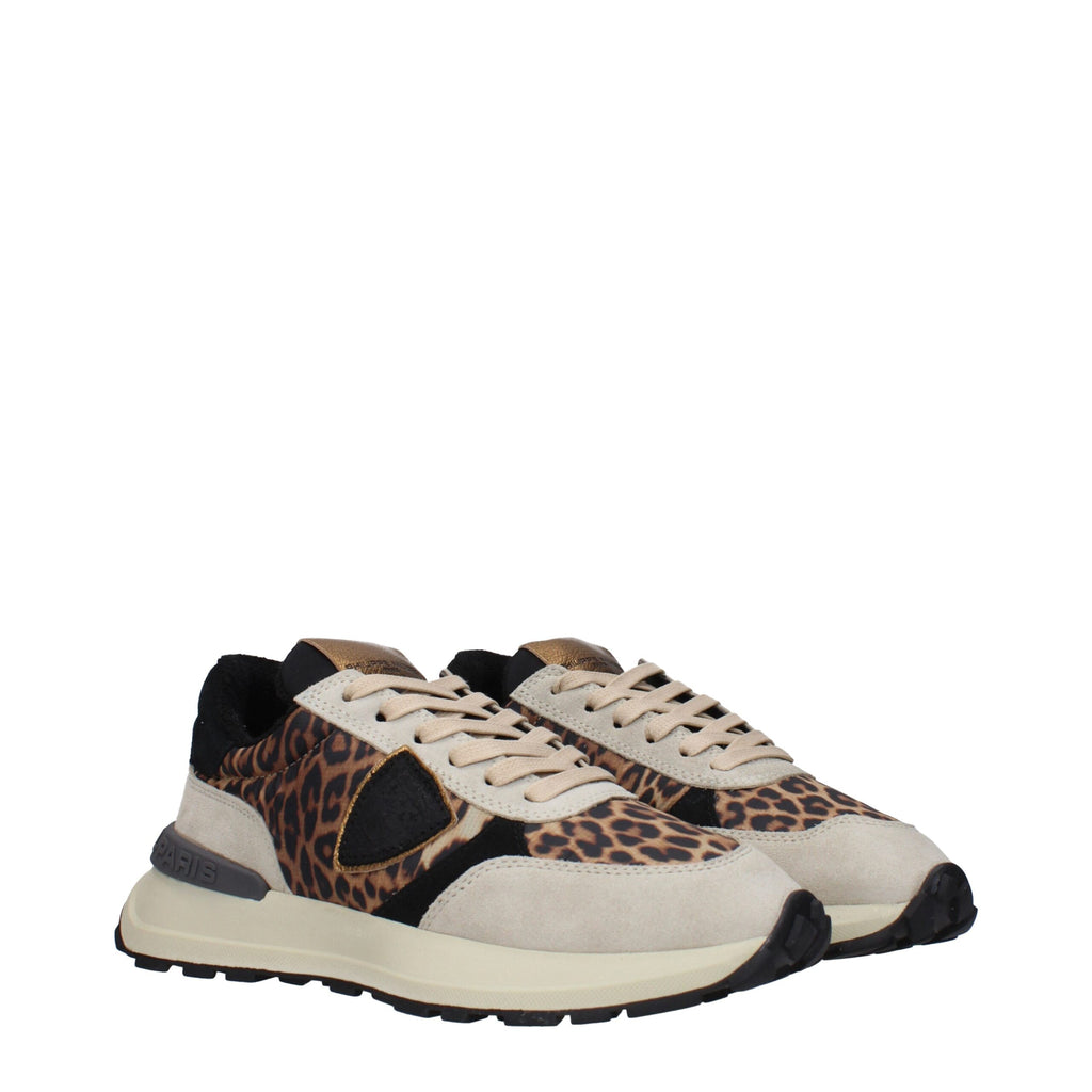 Brown Fabric Chunky Sneakers