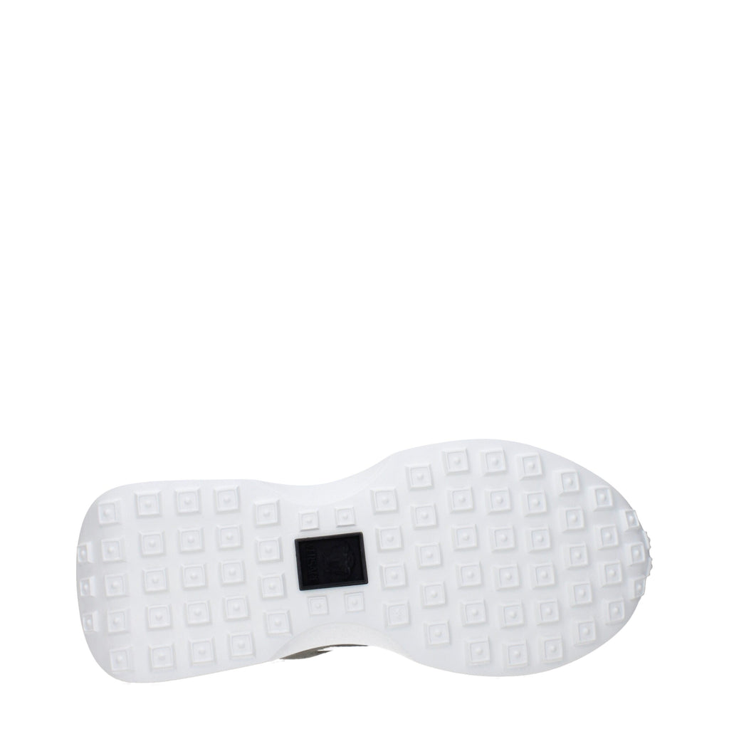 White Fabric Sneakers