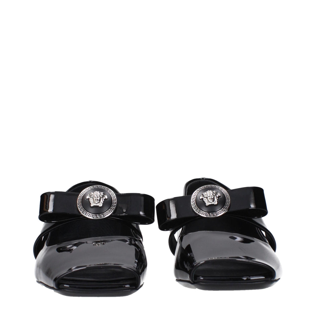Black Leather Ballet Flats