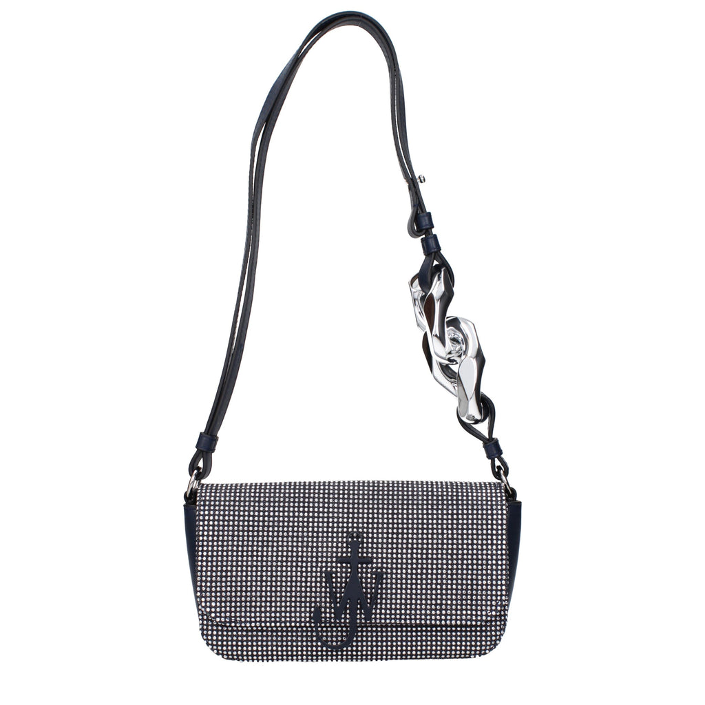 Blue Fabric Shoulder Bags
