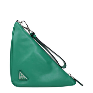 Green Leather Clutch Bags