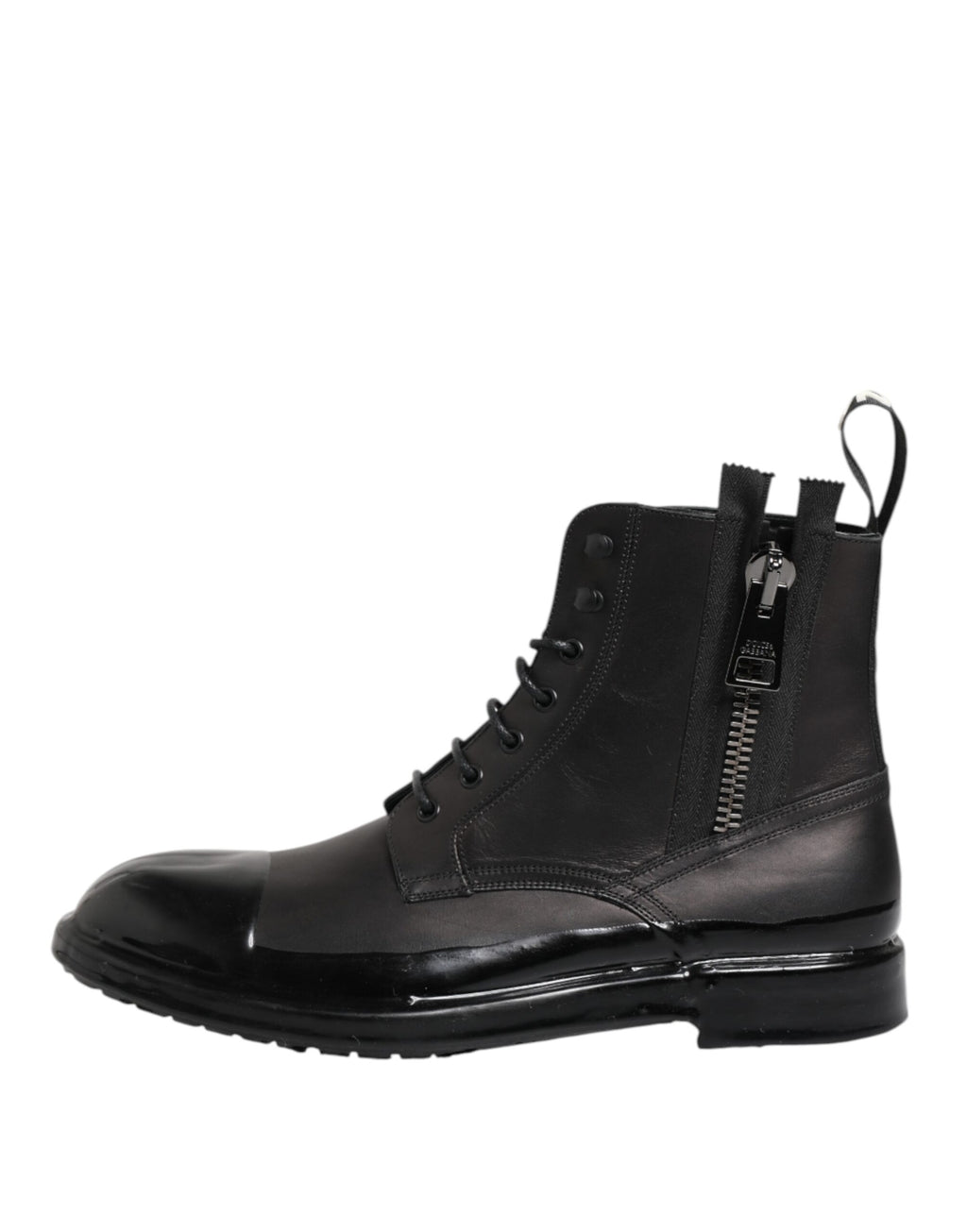 Brown Black Lace Up Mid Calf Men Boots Shoes
