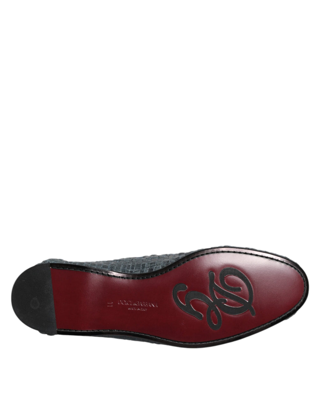 Blue Woven Raffia Slip On Loafers Shoes