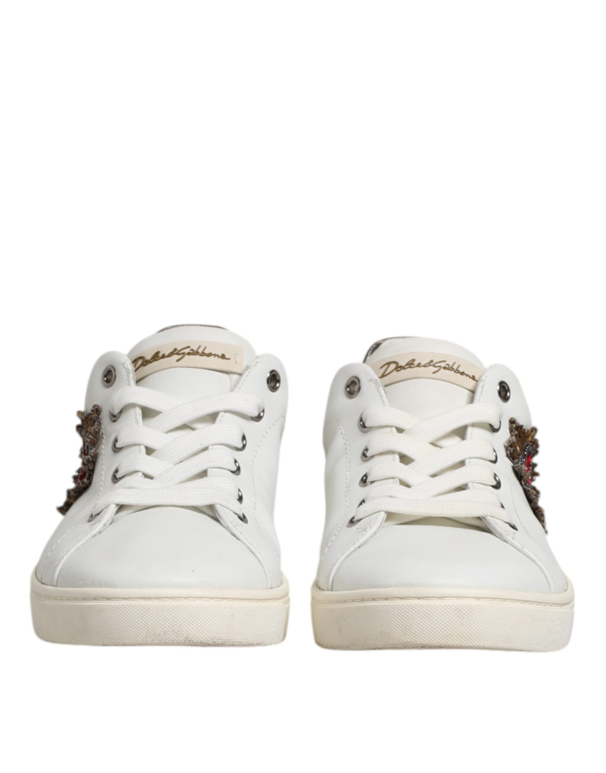 Weiß Silber Sacred Heart Männer Sneakers Schuhe