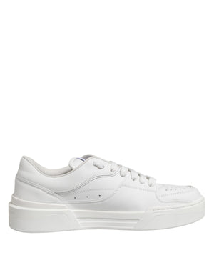 Weiße Miami Leder Low Top Sneakers Schuhe