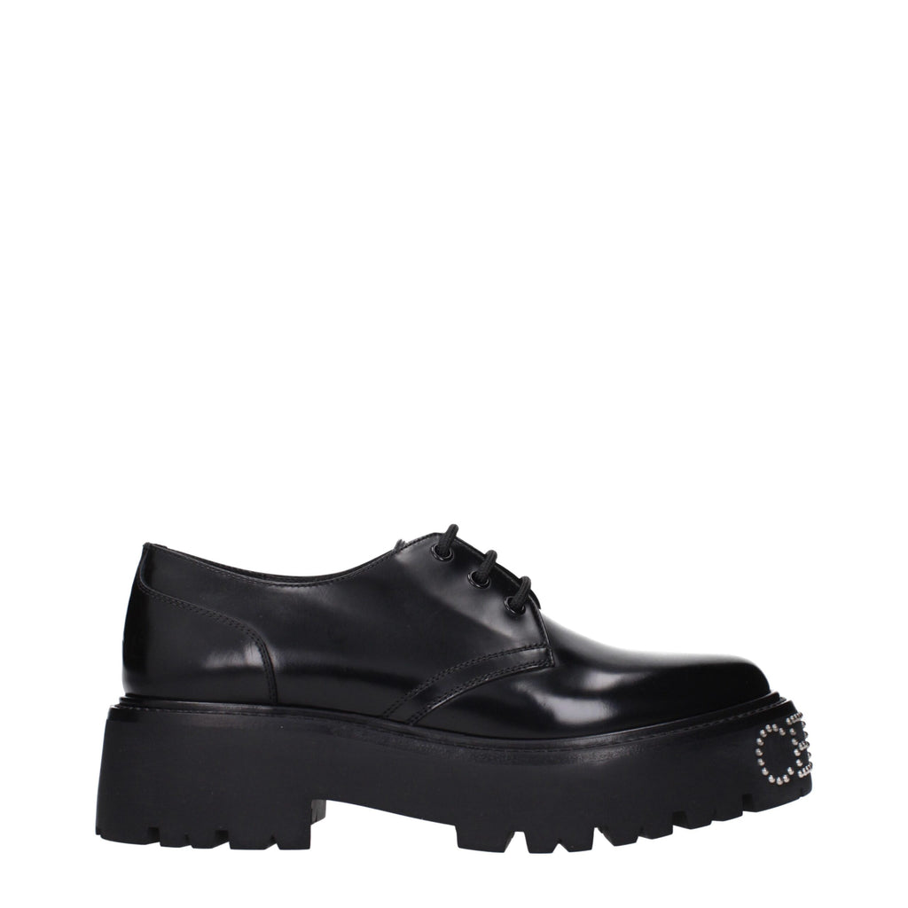 Black Leather Oxfords And Derbies