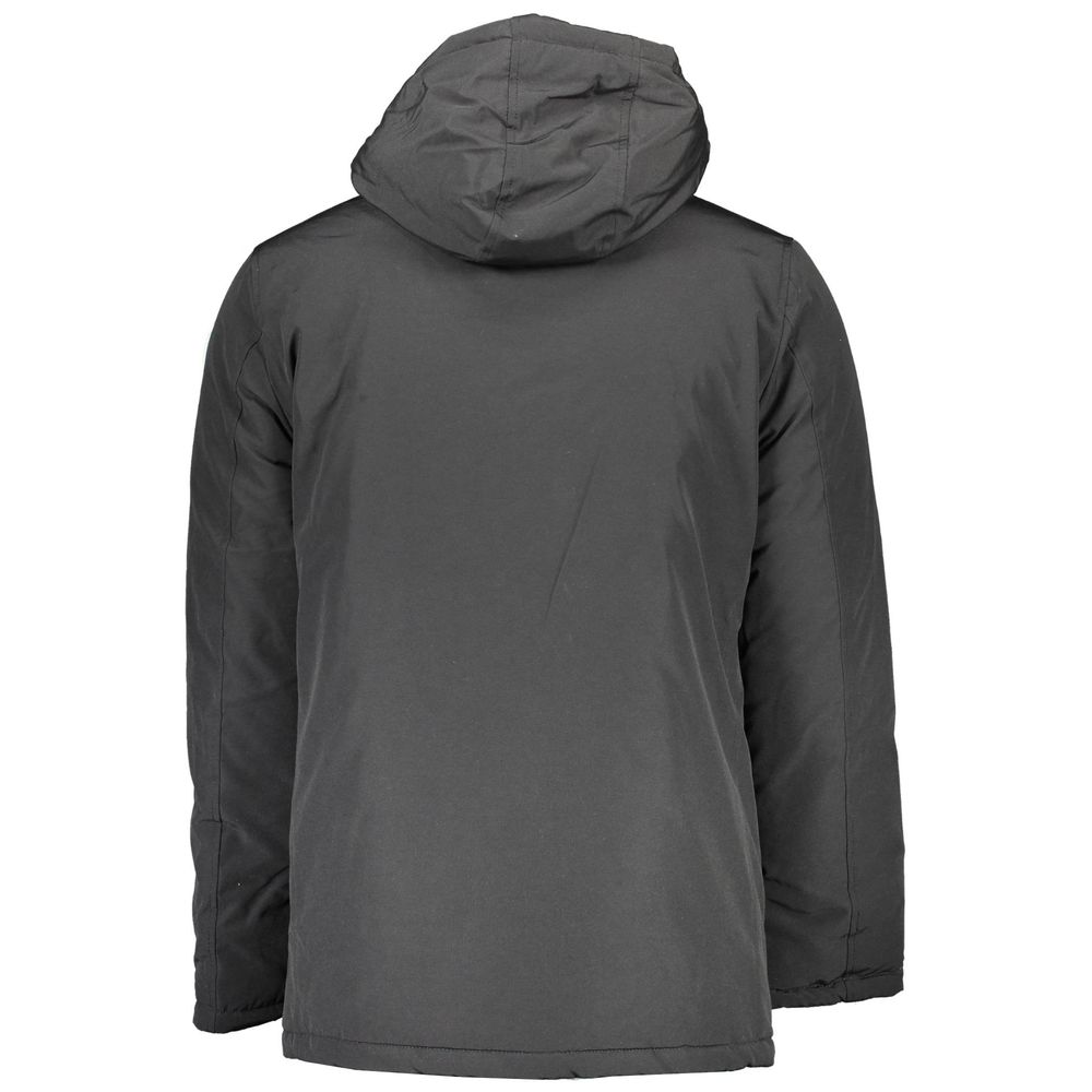 Schwarze Polyesterjacke
