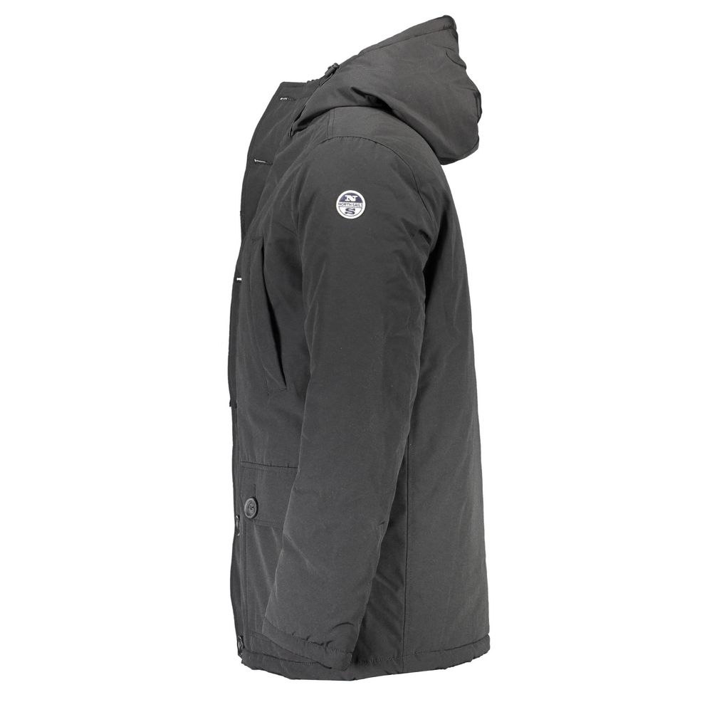 Schwarze Polyesterjacke