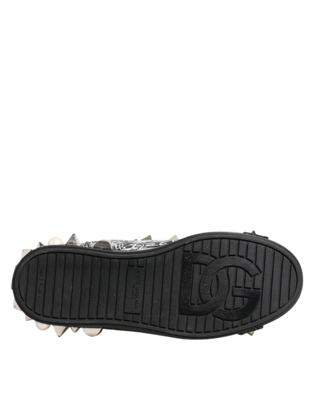 Schwarze Portofino Sneakers mit Nietenverzierung