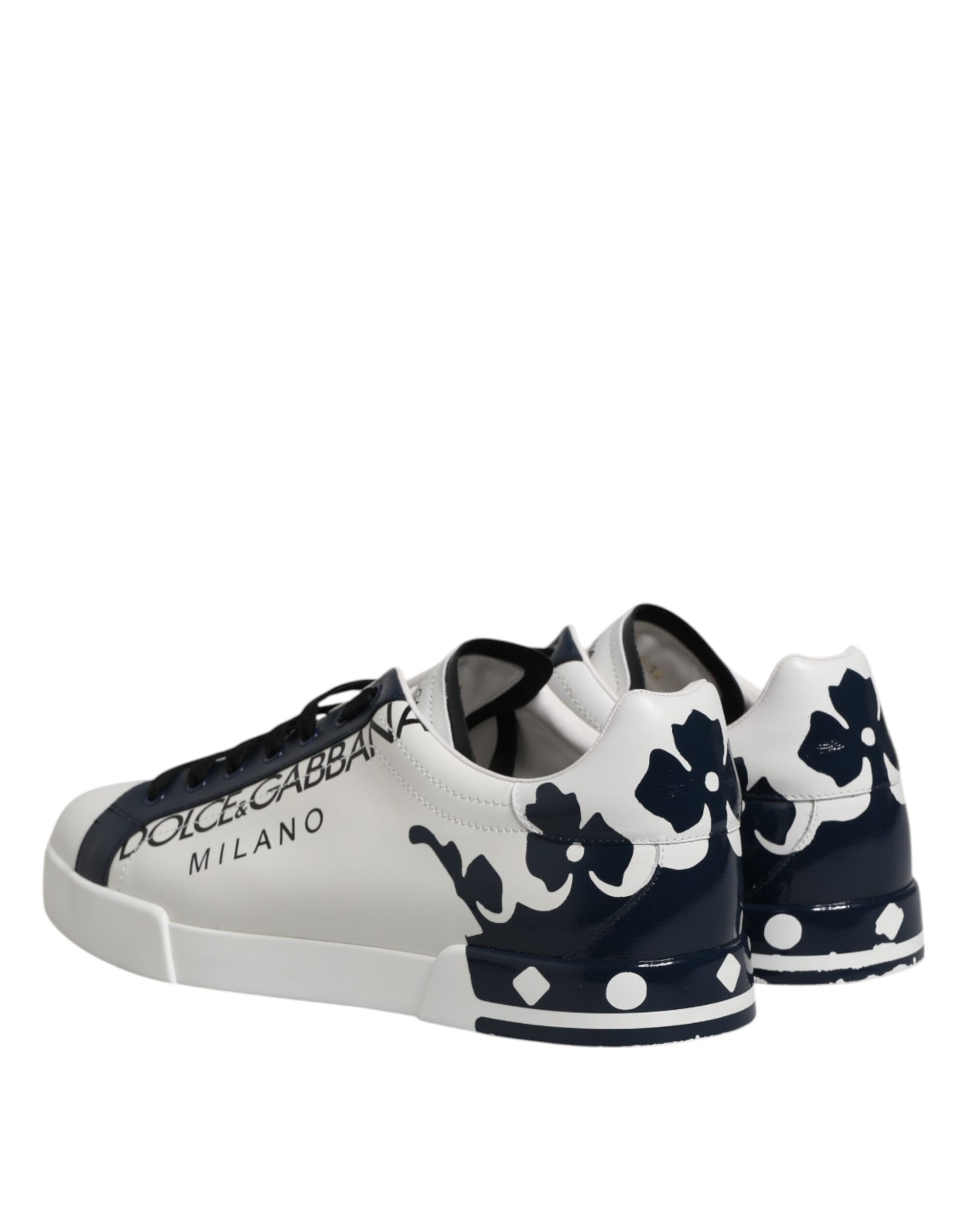 Weiß Blau Krone Low Top Sneakers Schuhe