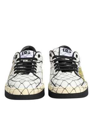 Weiße Low Top Herren Sneakers mit Logo-Print