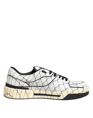 Weiße Low Top Herren Sneakers mit Logo-Print