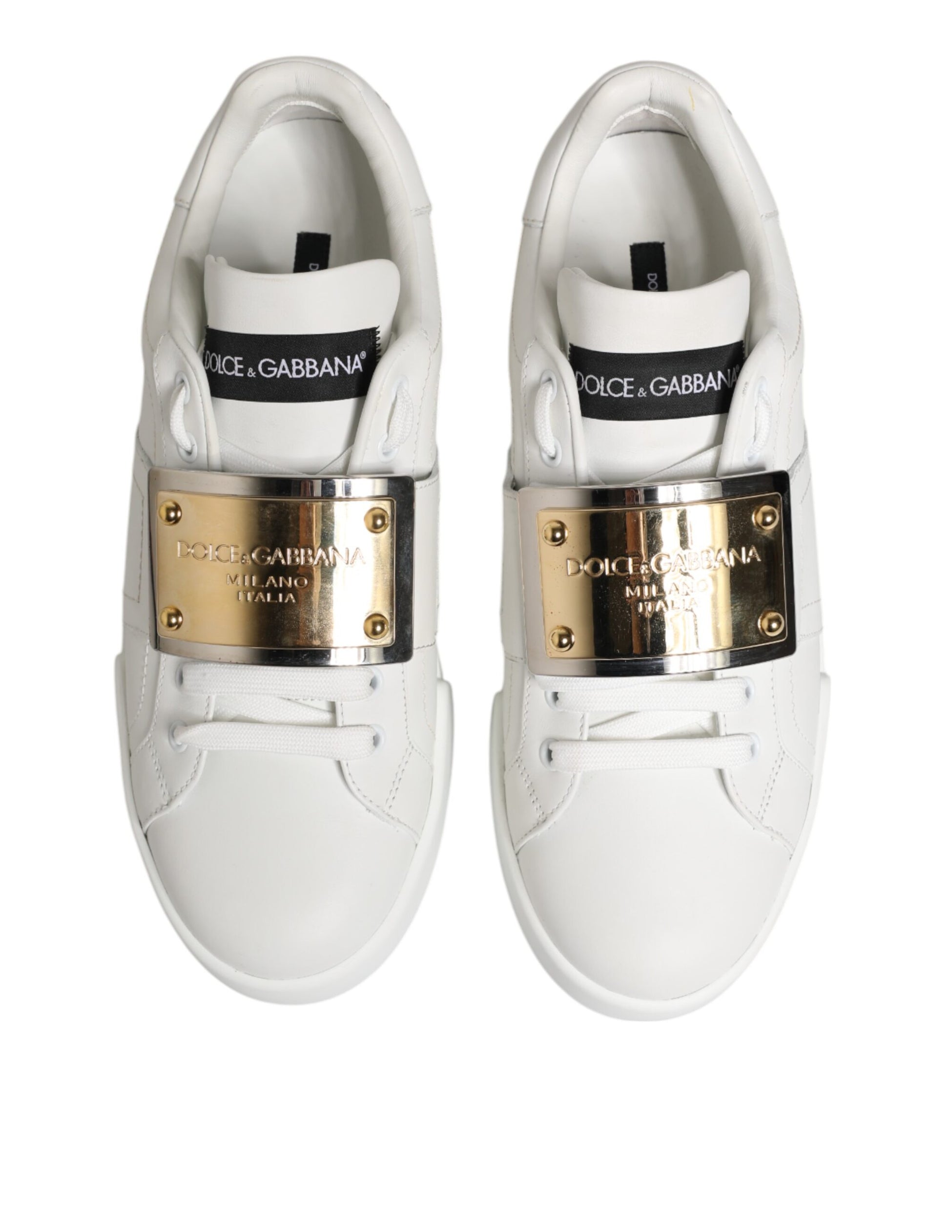 White Logo Plaque Low Top Men Sneakers Shoes