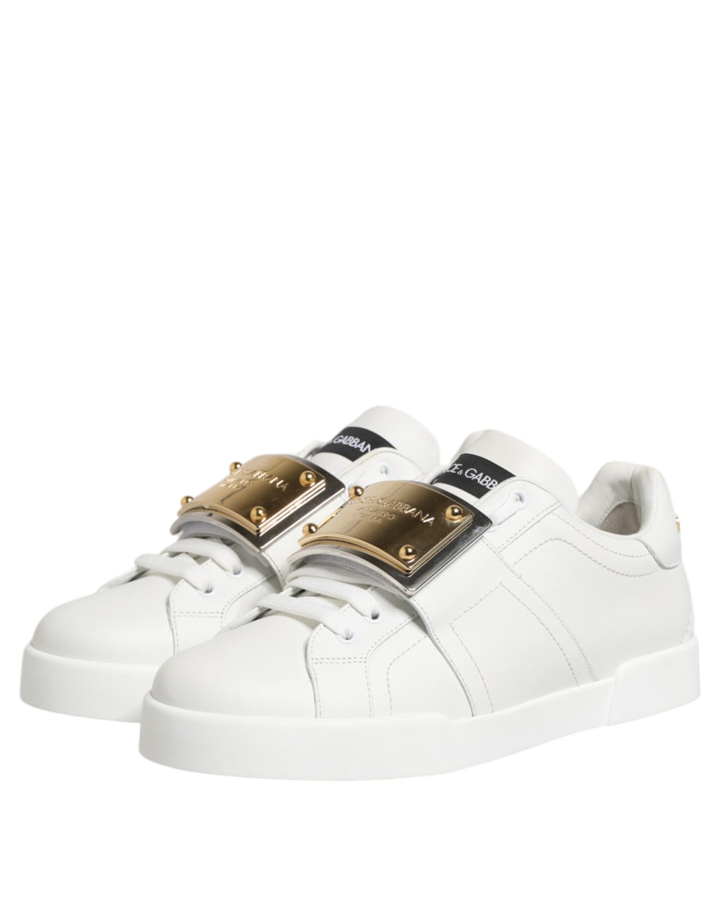 White Logo Plaque Low Top Men Sneakers Shoes