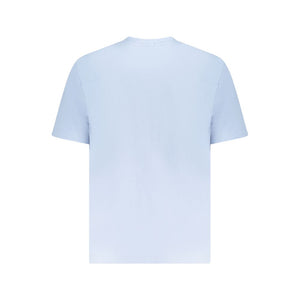 Blue Cotton Men T-Shirt