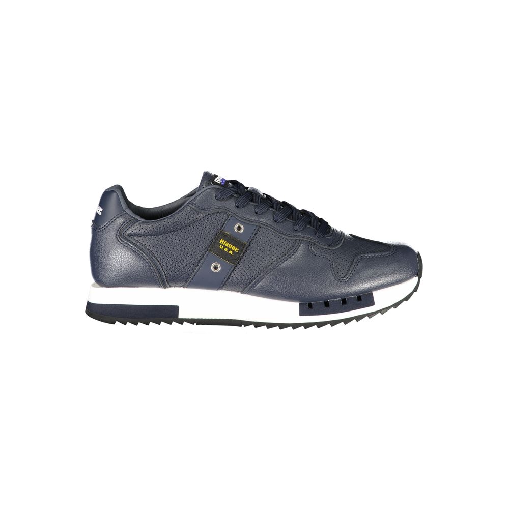 Blaue Leder Herren Sneaker