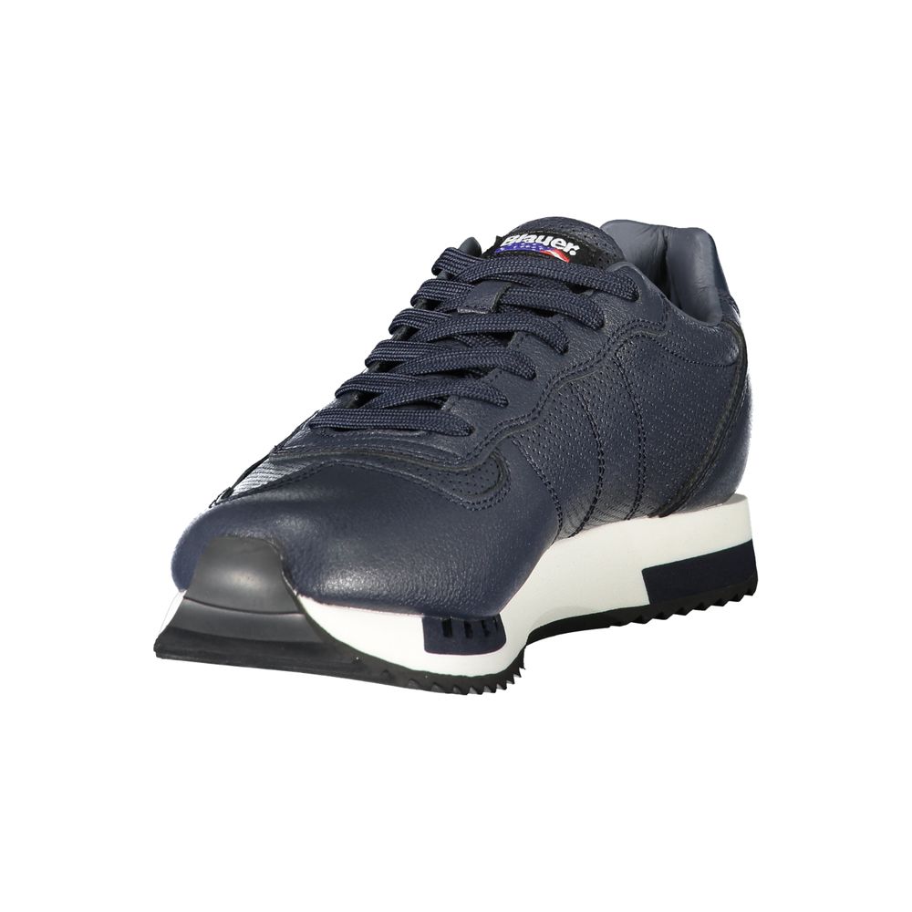 Blaue Leder Herren Sneaker