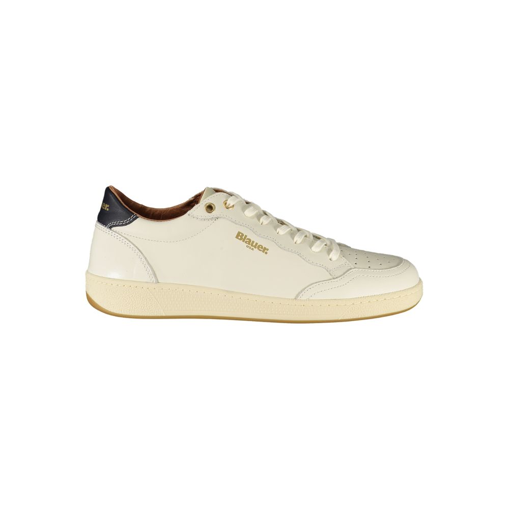 Weiße Leder Herren Sneaker