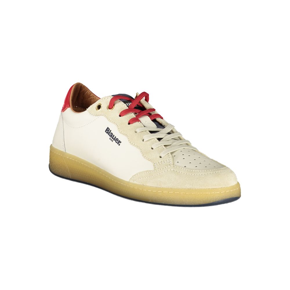 Weiße Leder Herren Sneaker